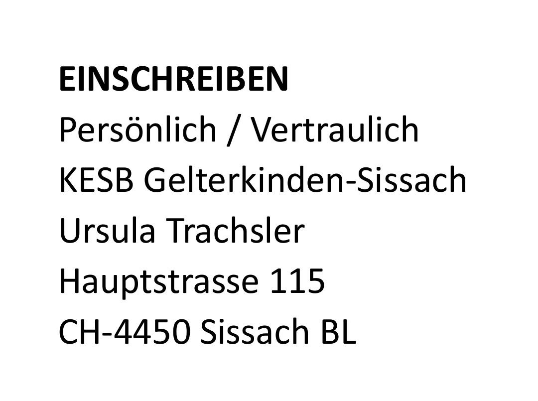 EINSCHREIBEN-Persönlich-Vertraulich-KESB-Gelterkinden-Sissach